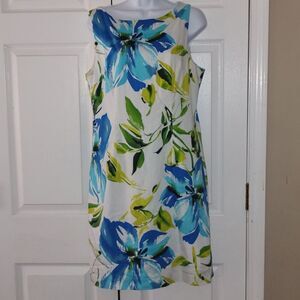 Chetta B sleeveless floral print dress Sz 14